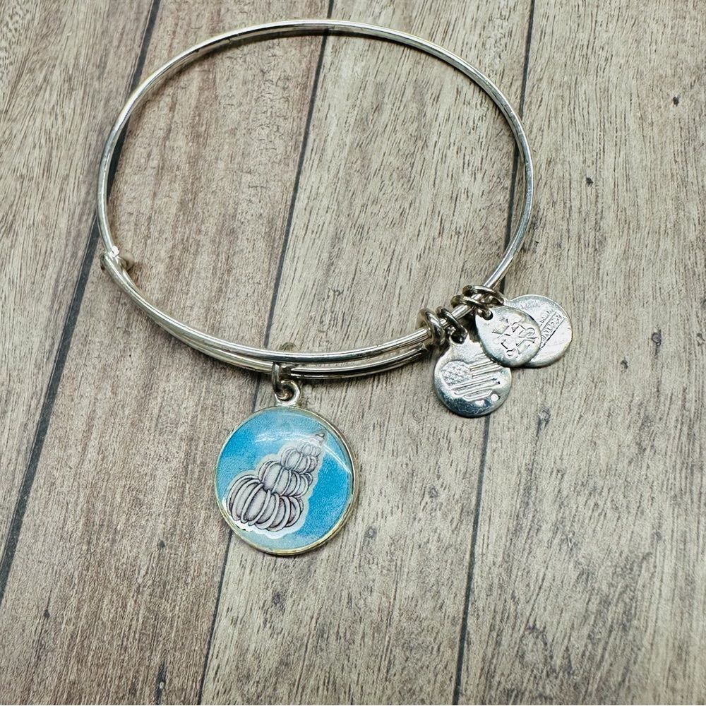 Alex And Ani Silver Shell Bracelet B9‎